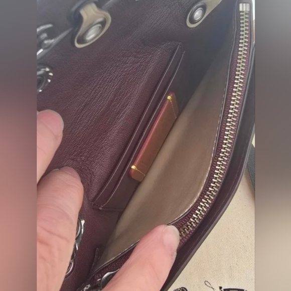 Coach 1941 Tan Snakeskin Link Details Clutch Wristlet EUC - Picture 7 of 11